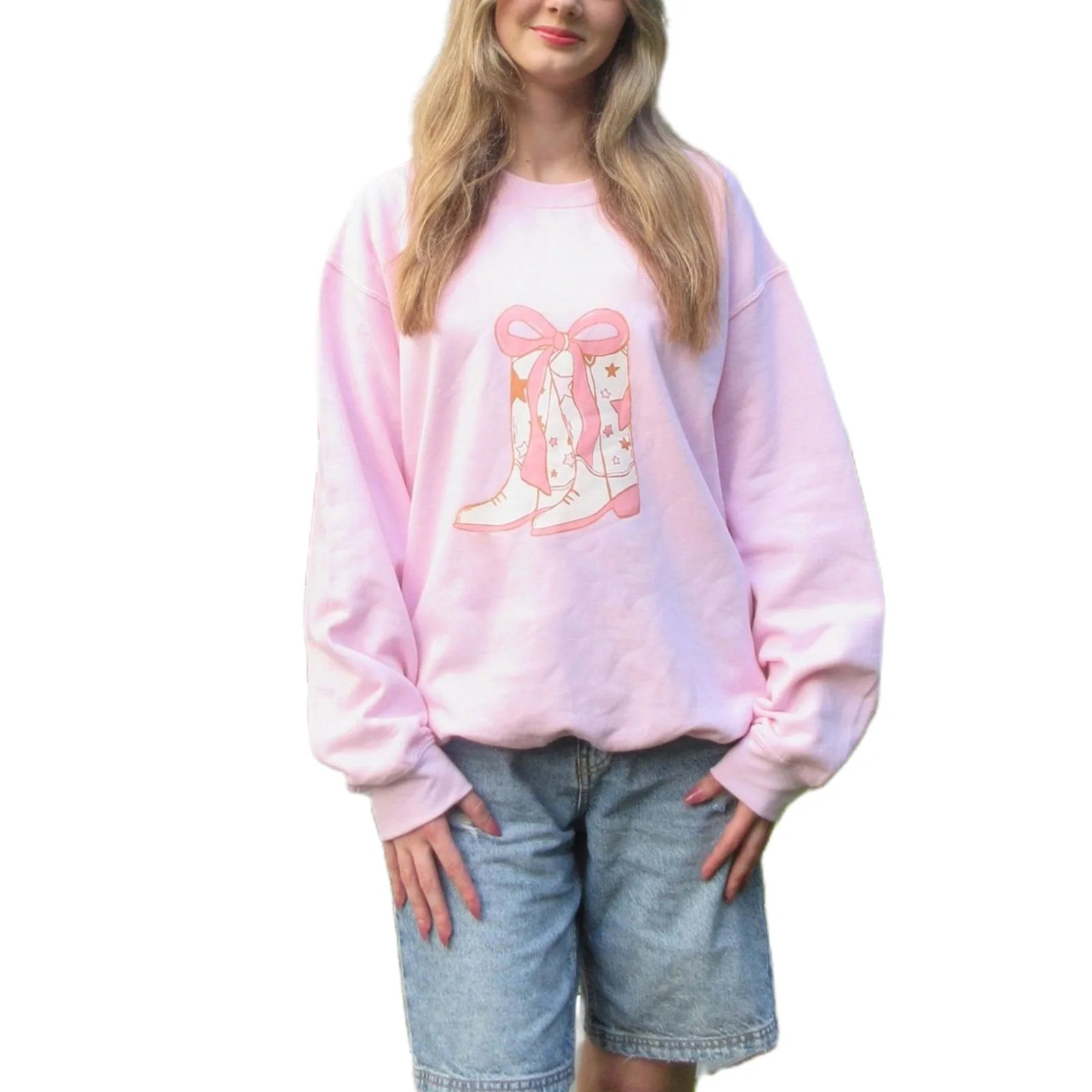 Long Sleeve Cowgirl Crew Neck