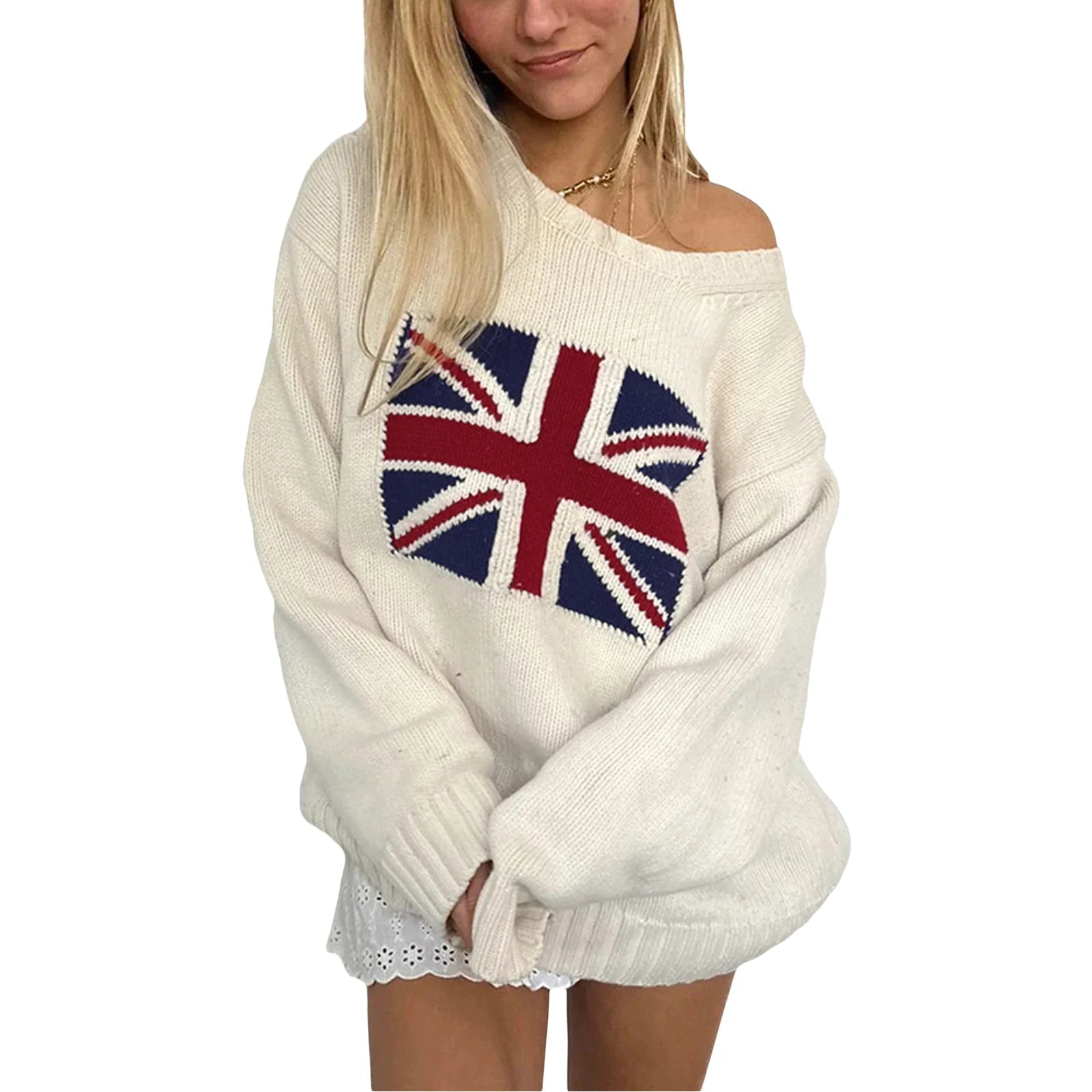 Women's Flag Print Hoodies Long Sleeve