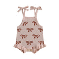 Toddler Girls Floral Print Sleeveless Knit Romper
