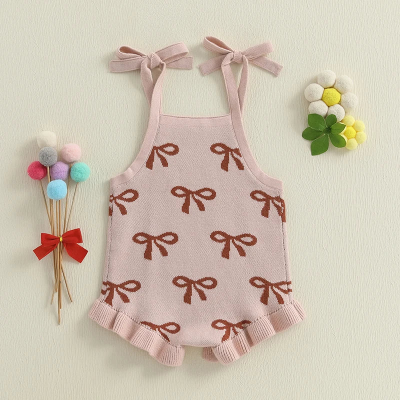 Toddler Girls Floral Print Sleeveless Knit Romper