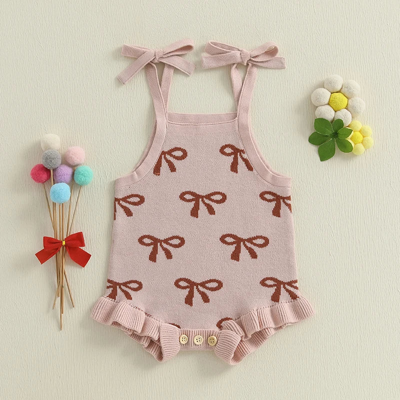 Toddler Girls Floral Print Sleeveless Knit Romper